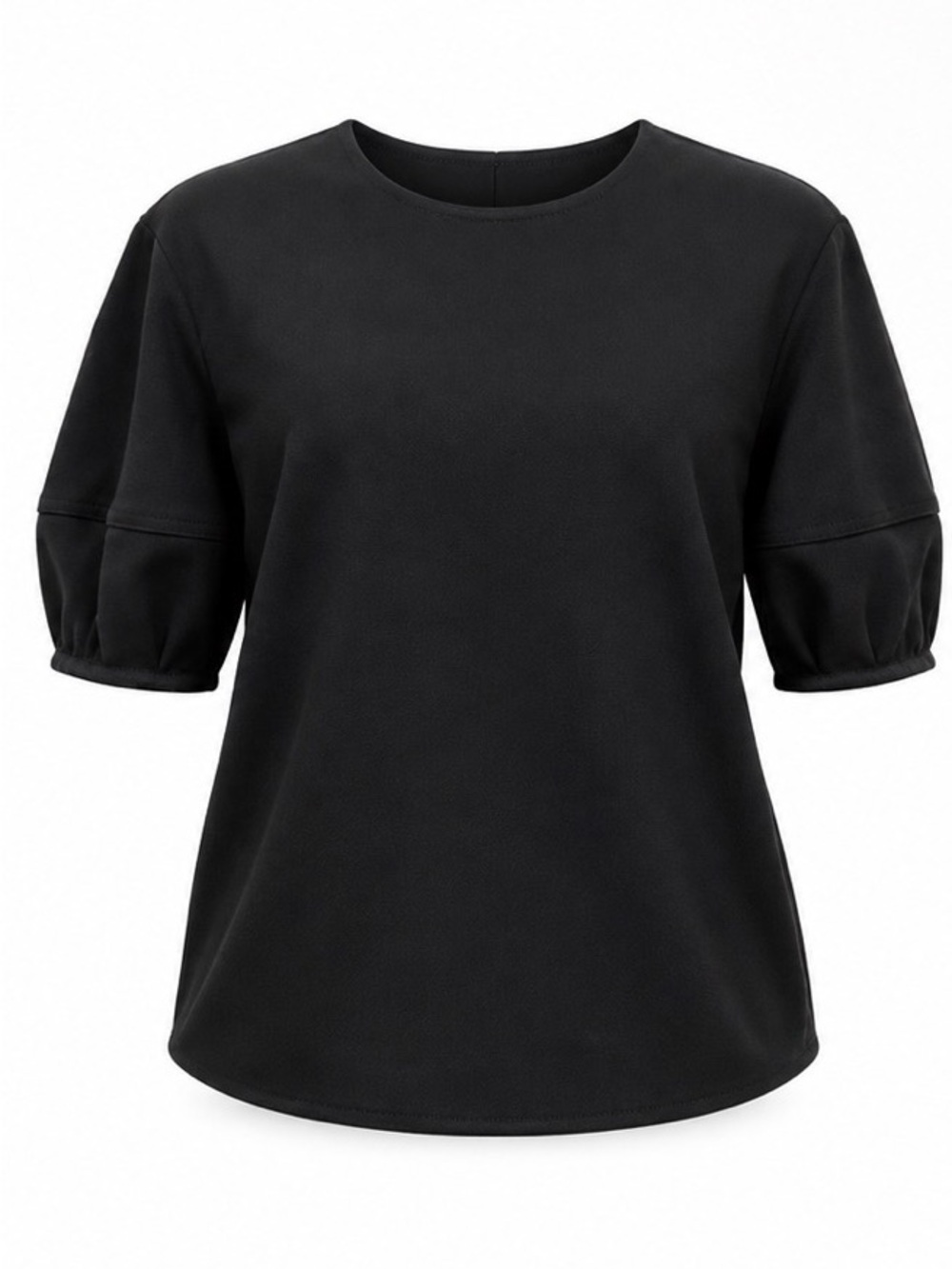 Club Monaco Black Puff-Sleeve Short-Sleeve Top - 75% OFF MSRP